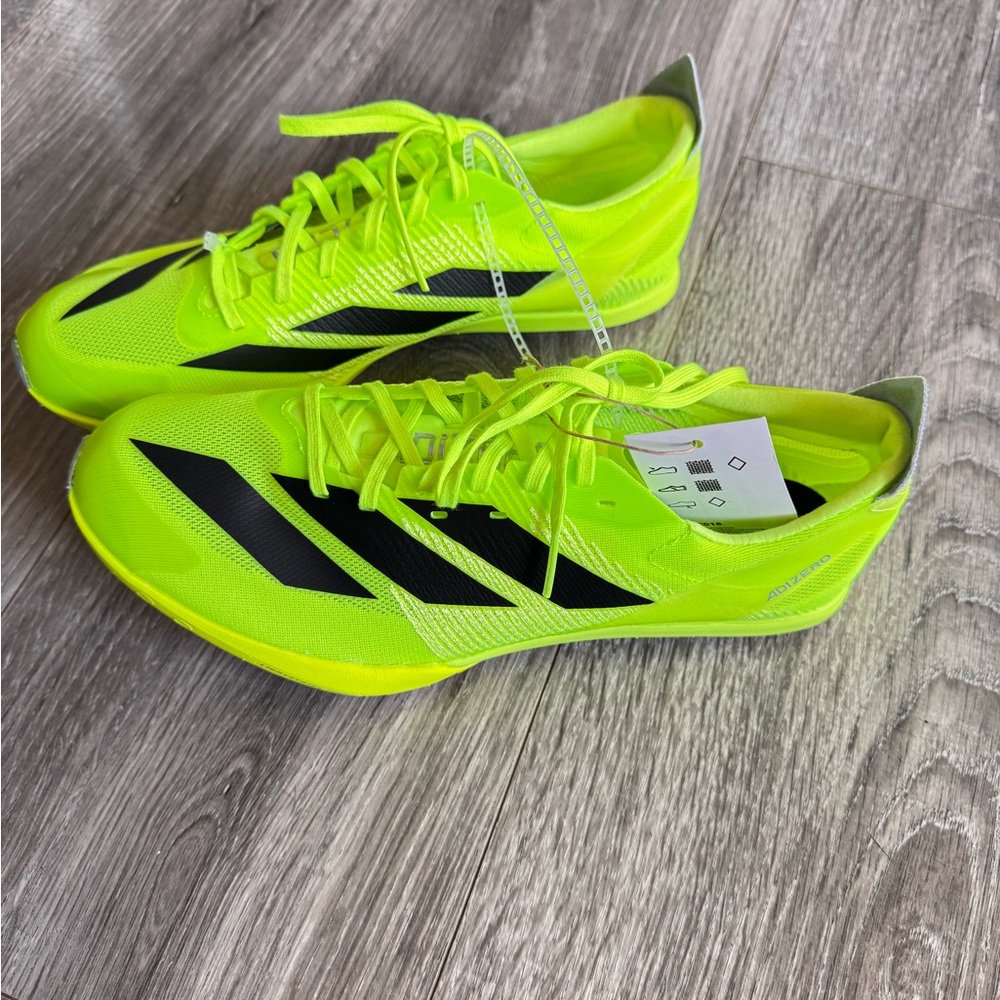 Adidas Adizero Prime Track Spikes Neon Yellow Black Lightstrike Pro